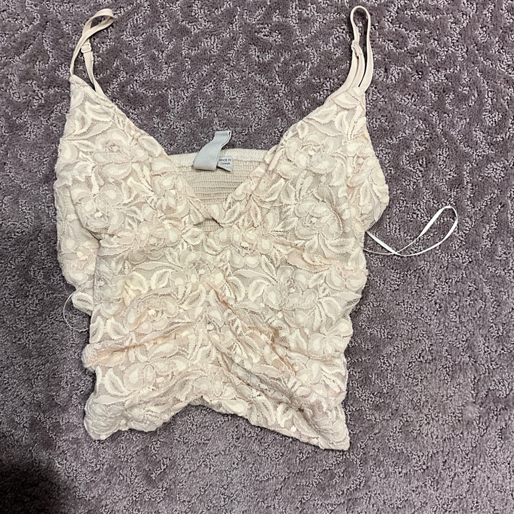 Elegant Cream Lace Women's Top